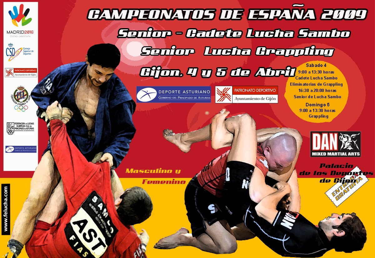 Cartel del Campeonato de España de Grappling 2009